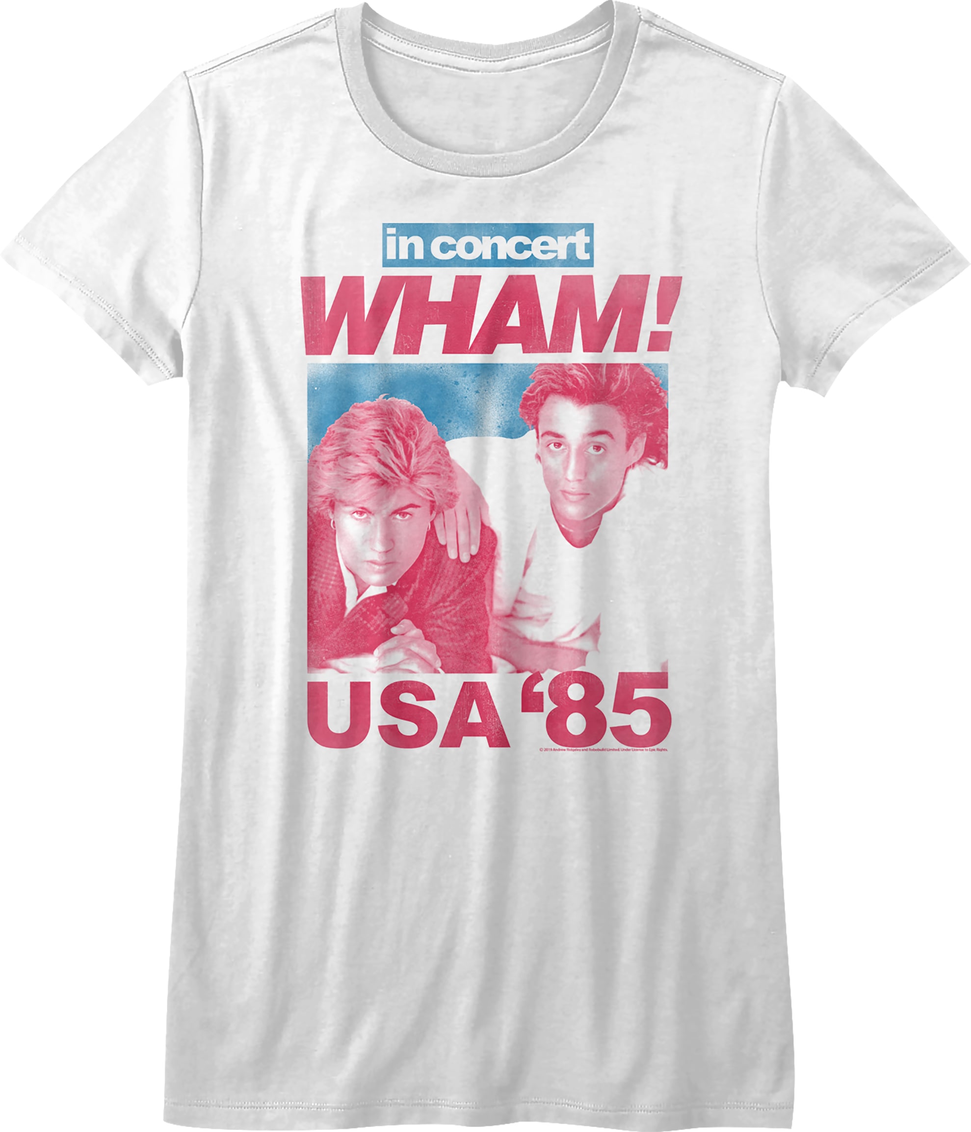 Womens '85 USA Concert Wham Shirt Womens '85 USA Concert Wham Shirt