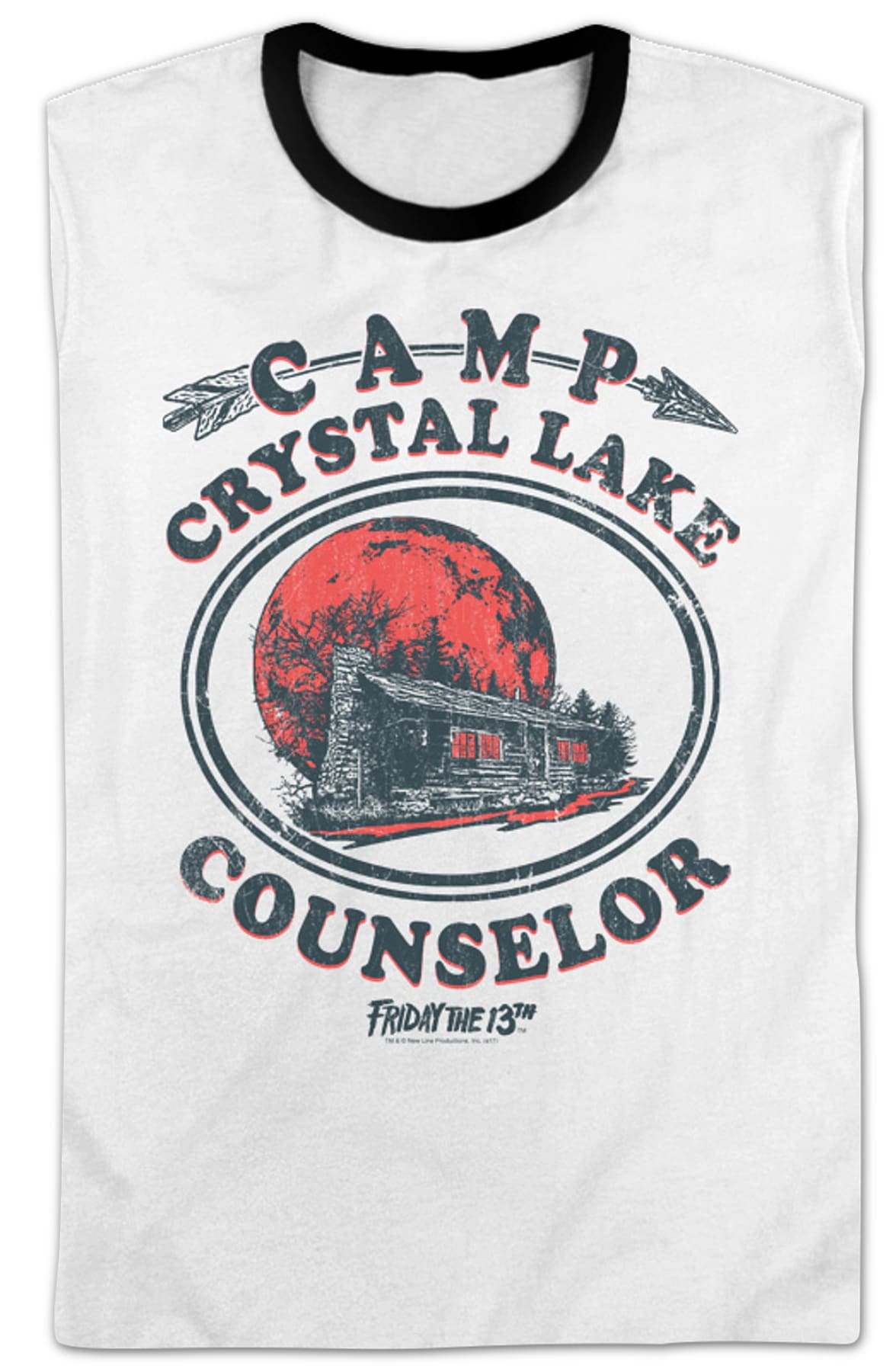 Camp Crystal Lake Counselor Friday the 13th Ringer Shirt