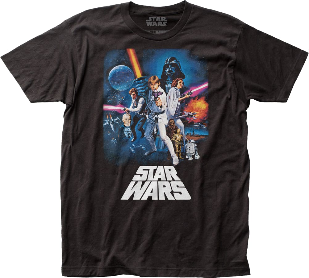Episode IV A New Hope Poster Star Wars T-Shirt Episode IV A New Hope Poster Star Wars T-Shirt