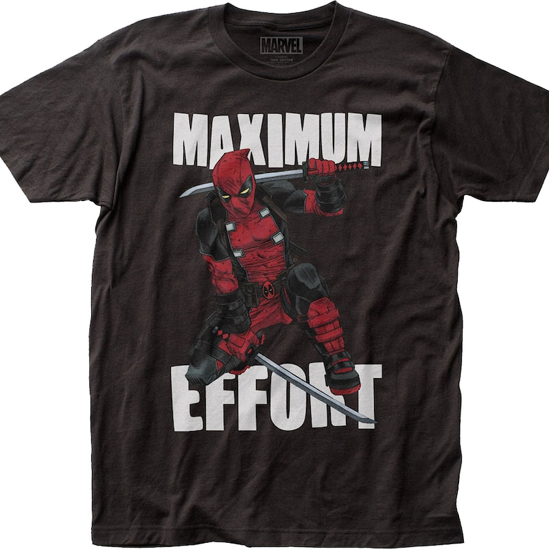 Deadpool Maximum Effort Marvel Comics T-Shirt Deadpool Maximum Effort Marvel Comics T-Shirt