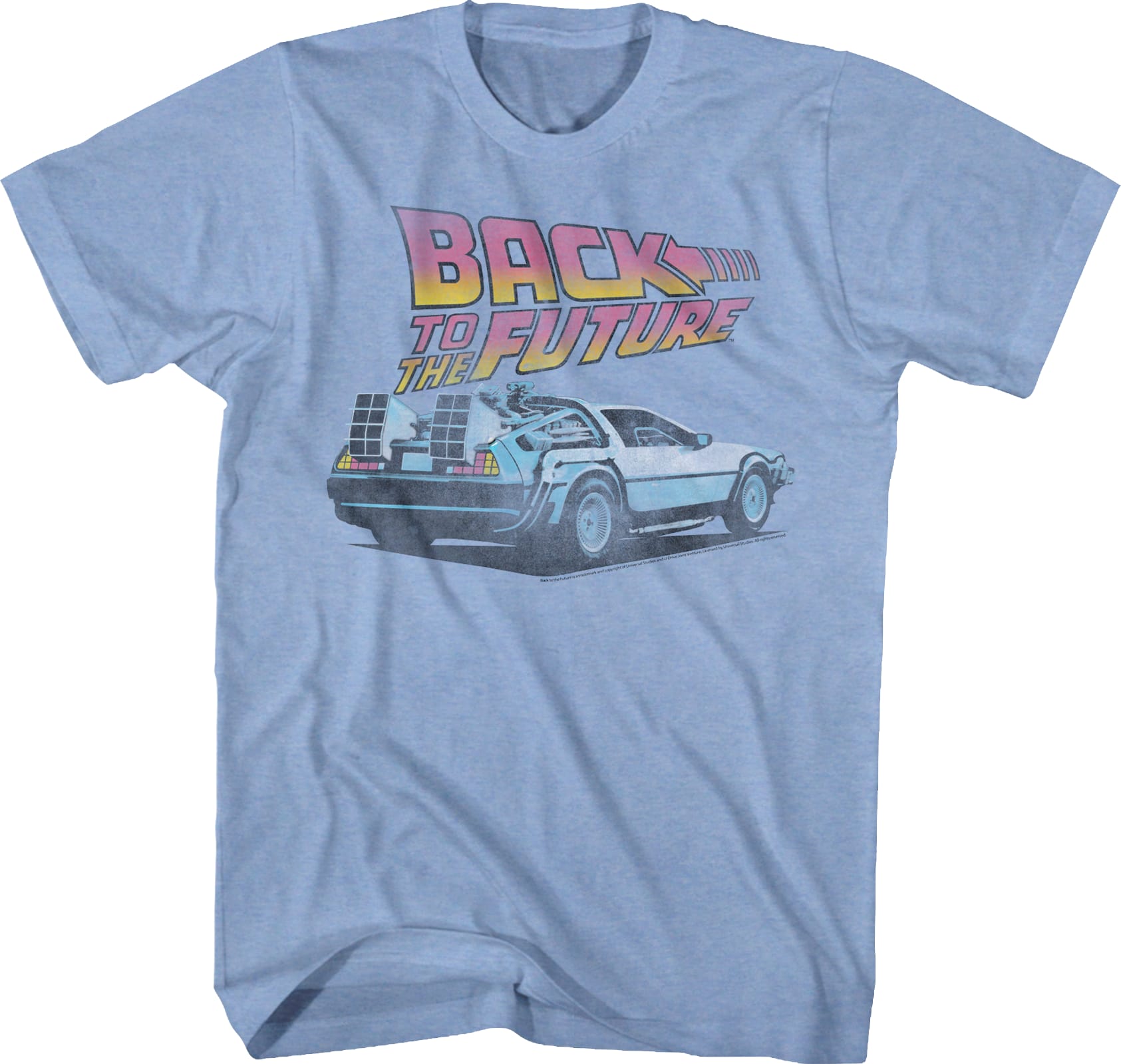 Light Blue DeLorean Back To The Future T-Shirt