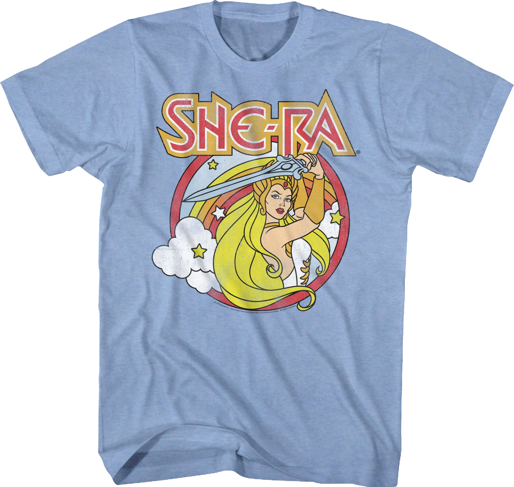 Light Blue Heather Retro She-Ra T-Shirt