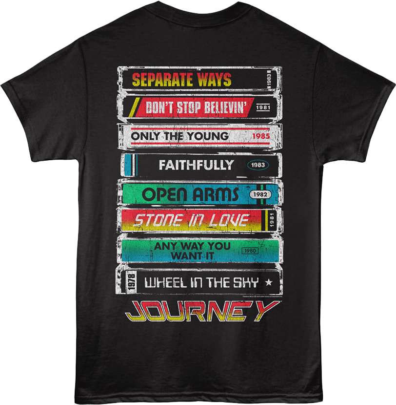 Front & Back Single Cassettes Journey T-Shirt