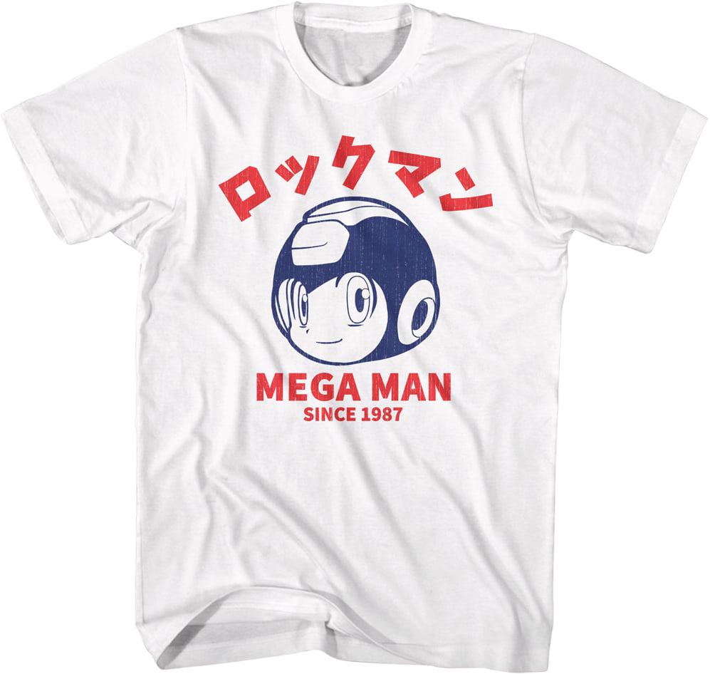 Japanese Text 1987 Mega Man T-Shirt