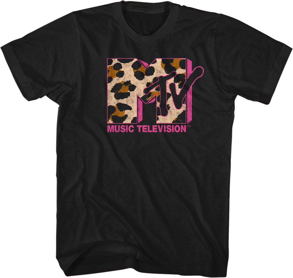 Leopard Print Logo MTV Shirt