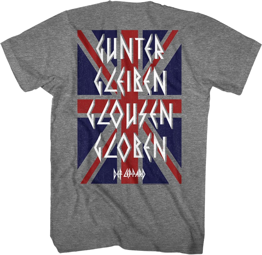 Front & Back Gunter Gleiben Glousen Globen Def Leppard T-Shirt
