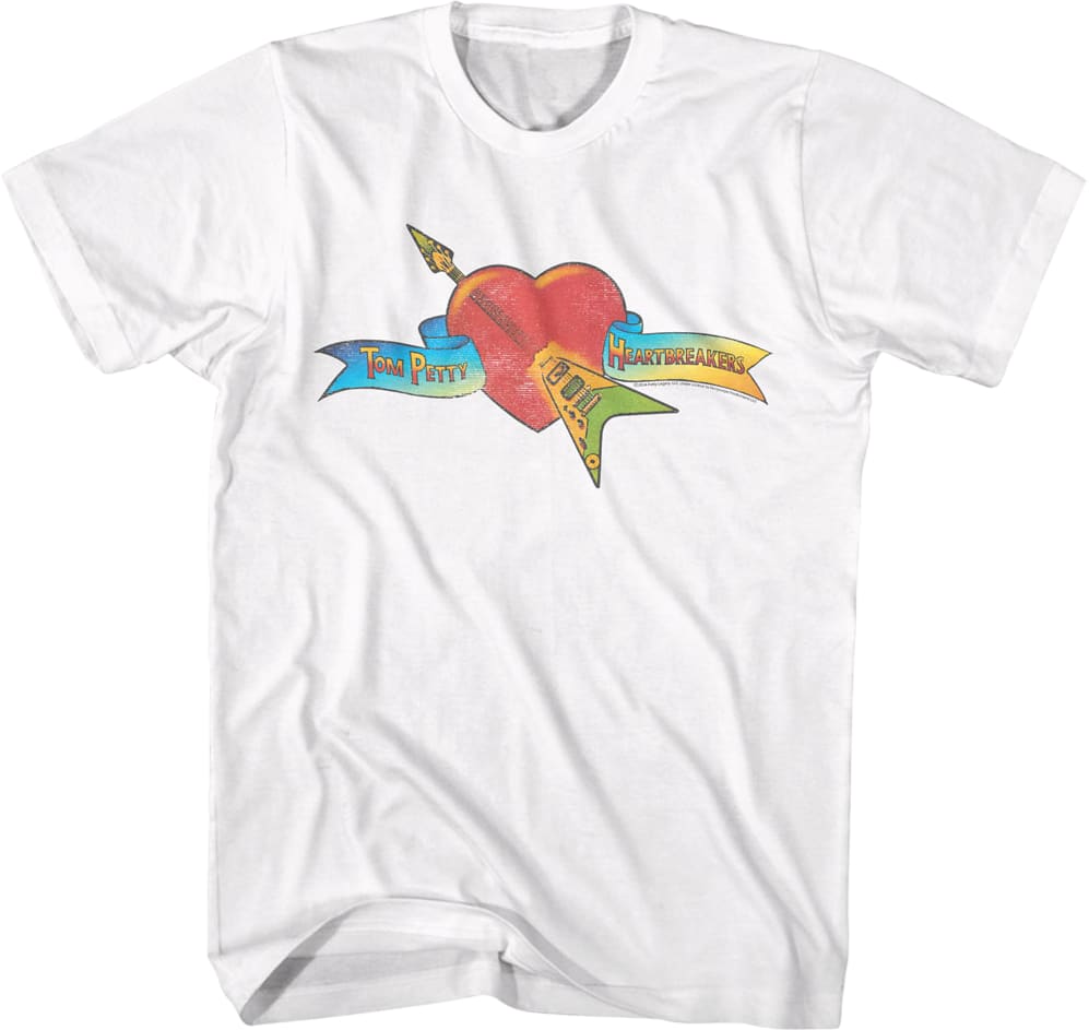 White Vintage Logo Tom Petty & The Heartbreakers T-Shirt