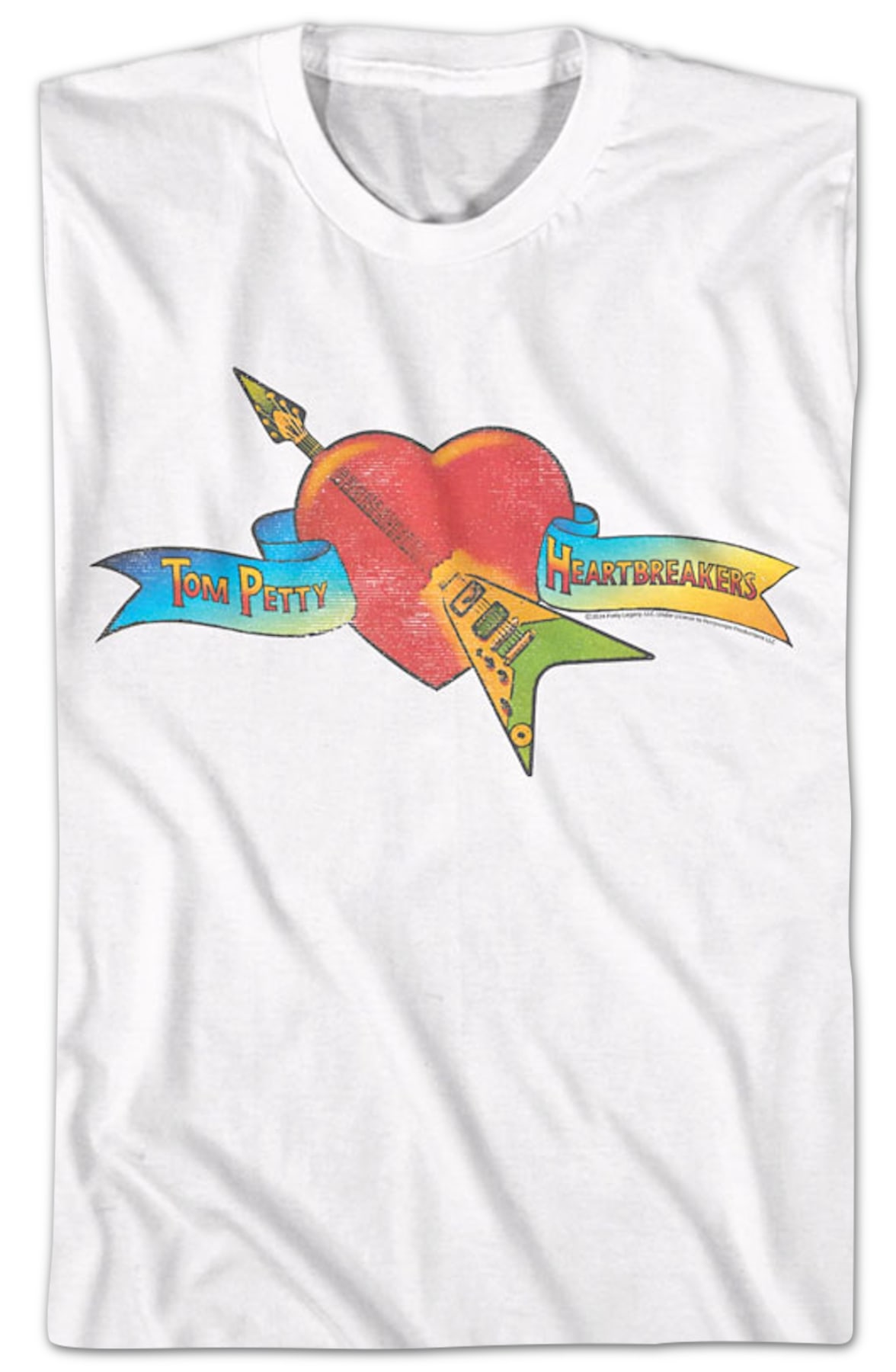 White Vintage Logo Tom Petty & The Heartbreakers T-Shirt