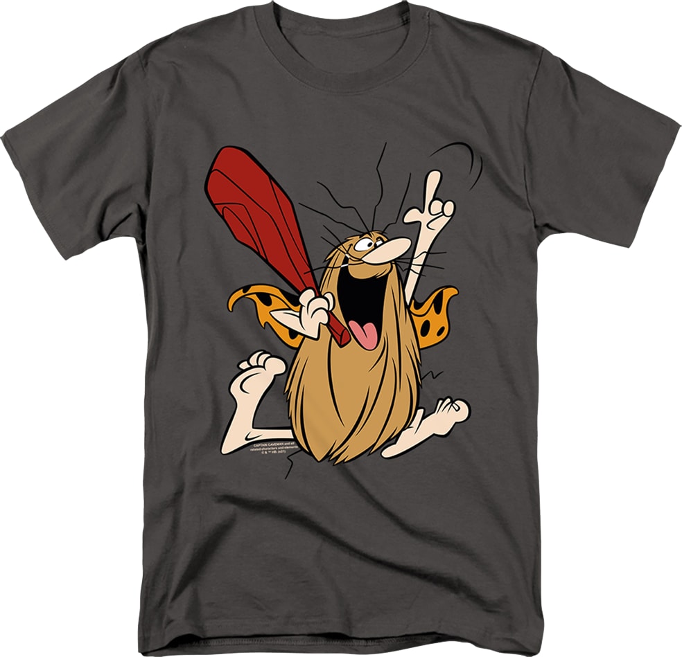 Superhero Pose Captain Caveman T-Shirt