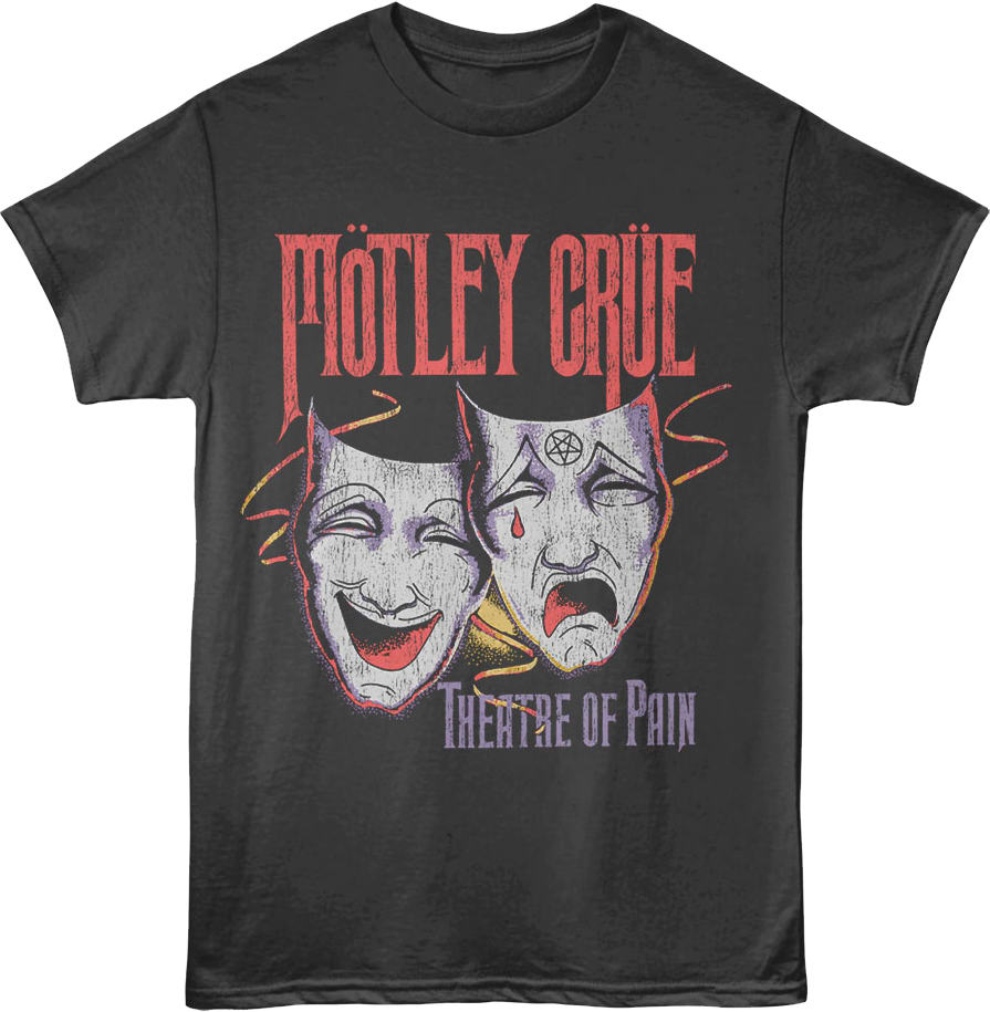 Front & Back Theatre Of Pain Motley Crue T-Shirt