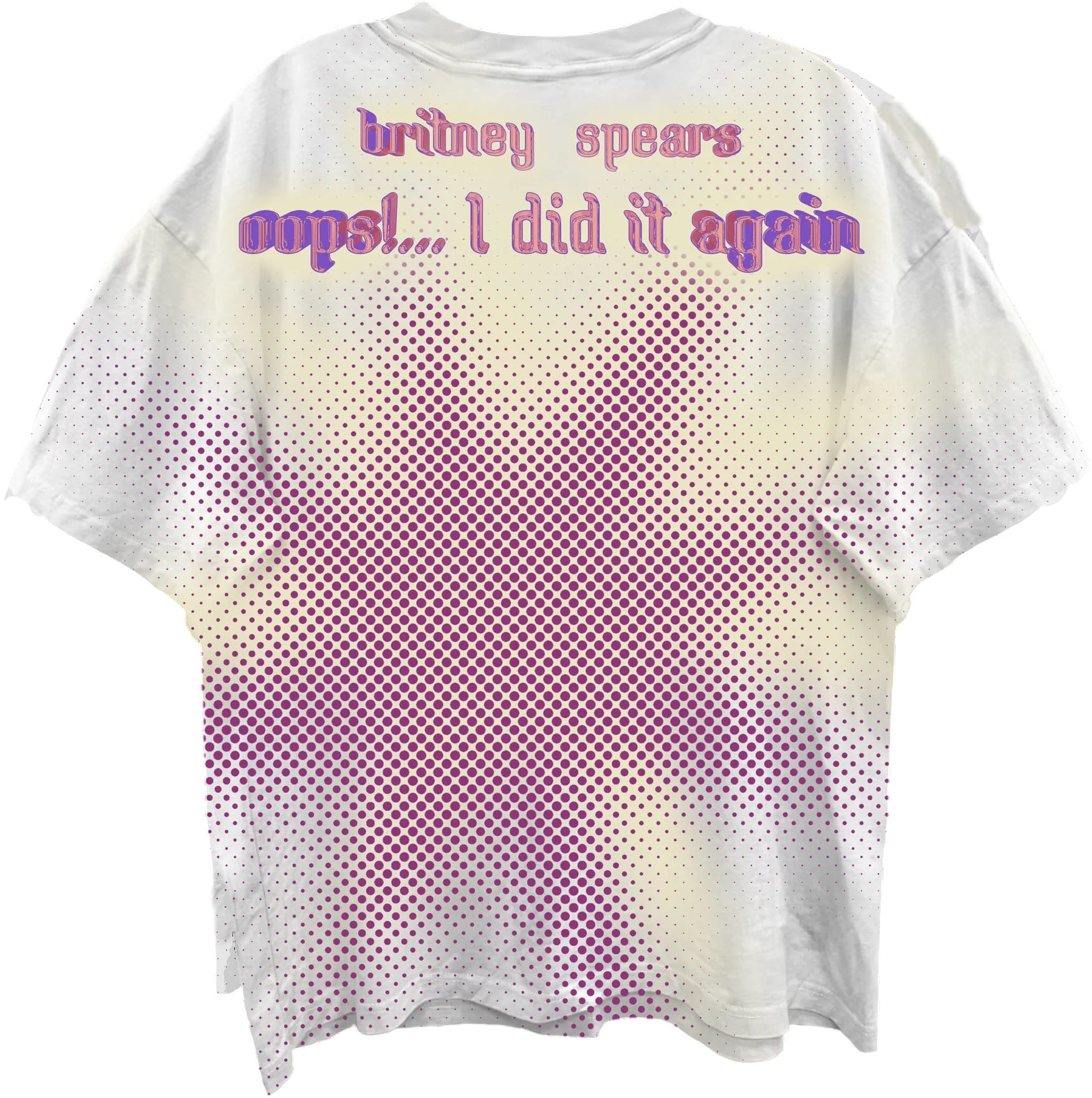 Front & Back Oops I Did It Again Britney Spears Oversized T-Shirt