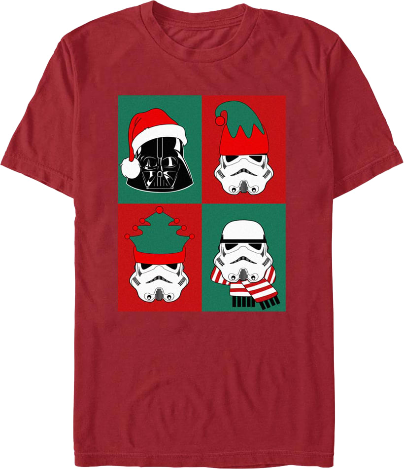 Darth Vader & Stormtroopers Christmas Collage Star Wars T-Shirt
