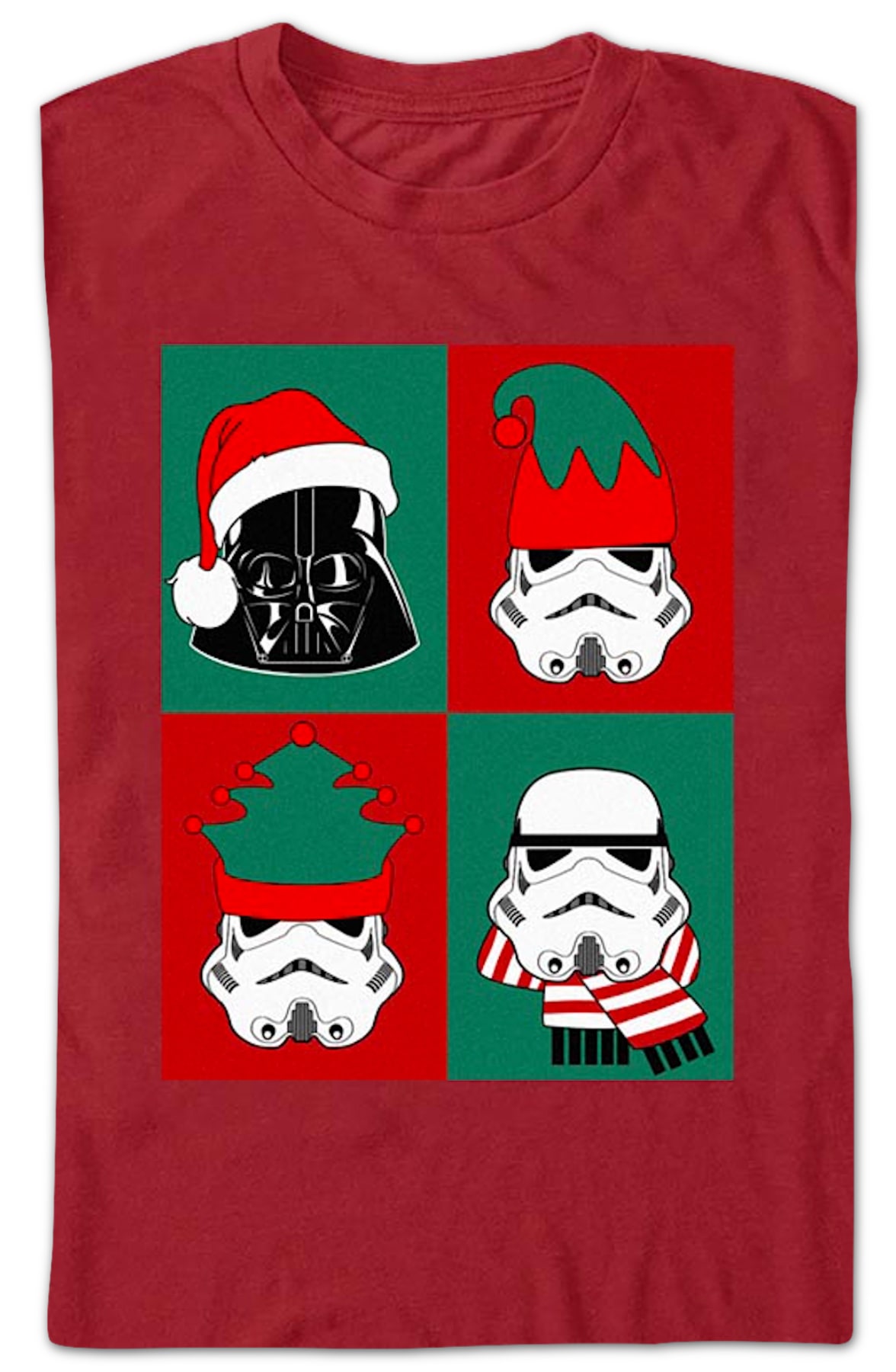Darth Vader & Stormtroopers Christmas Collage Star Wars T-Shirt Darth Vader & Stormtroopers Christmas Collage Star Wars T-Shirt