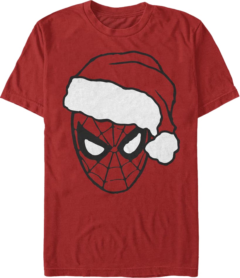 Spider-Man Santa Claus Hat Marvel Comics T-Shirt