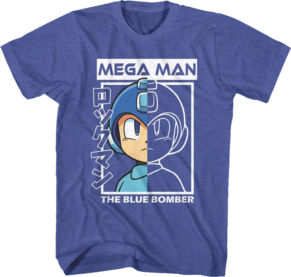 The Blue Bomber Outline Mega Man T-Shirt