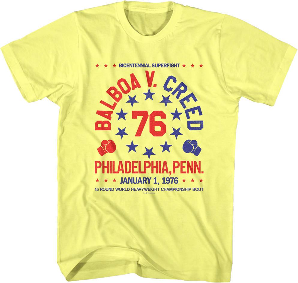 Bicentennial Superfight Balboa V. Creed Rocky T-Shirt