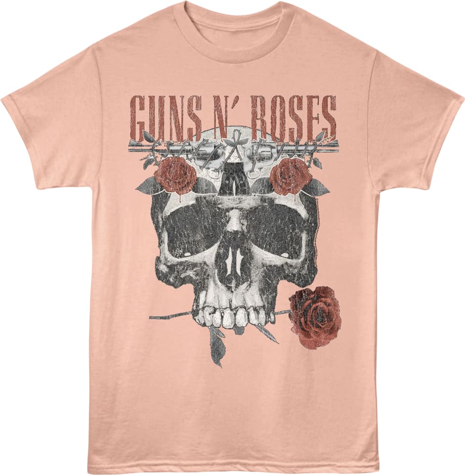 Flower Skull Guns N' Roses T-Shirt