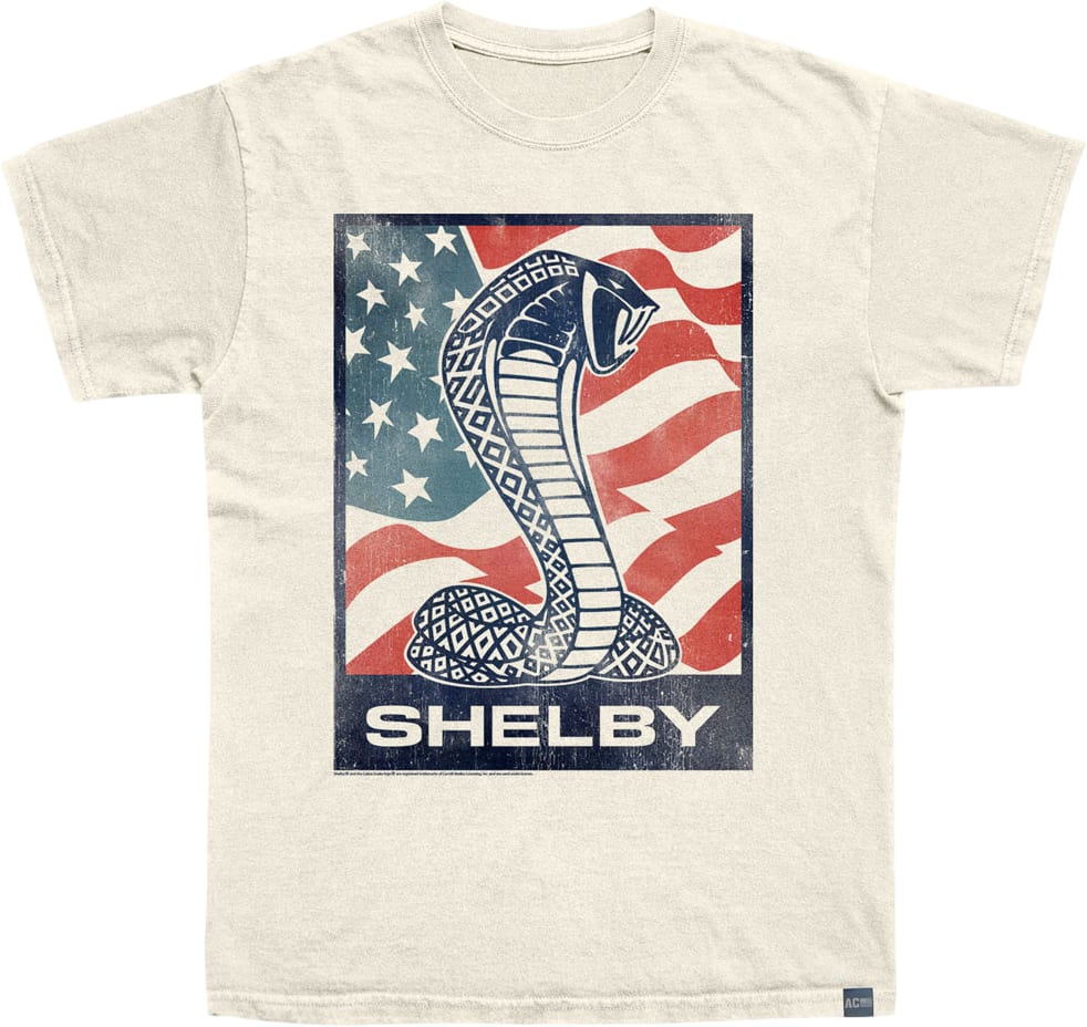 Made In USA Carroll Shelby Flag Snake T-Shirt