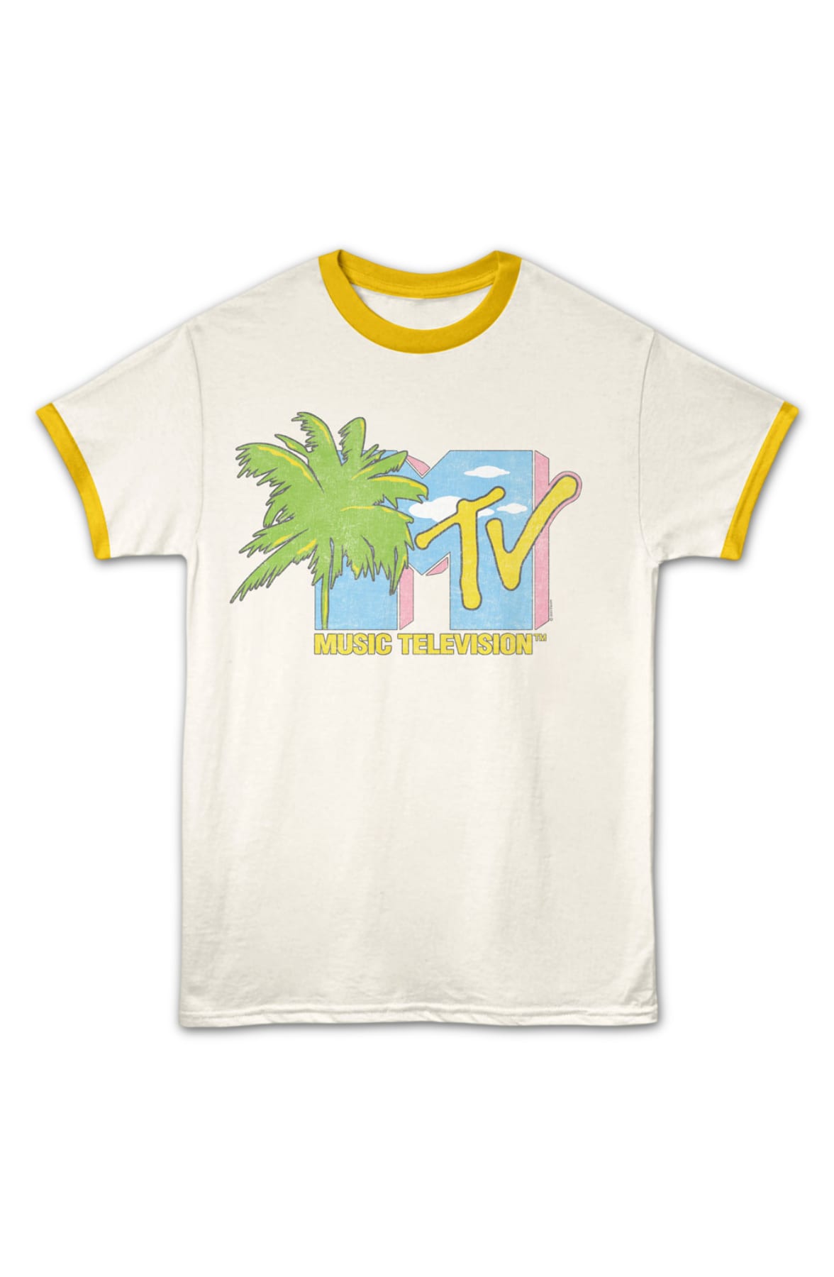 Palm Tree Logo MTV Ringer Shirt