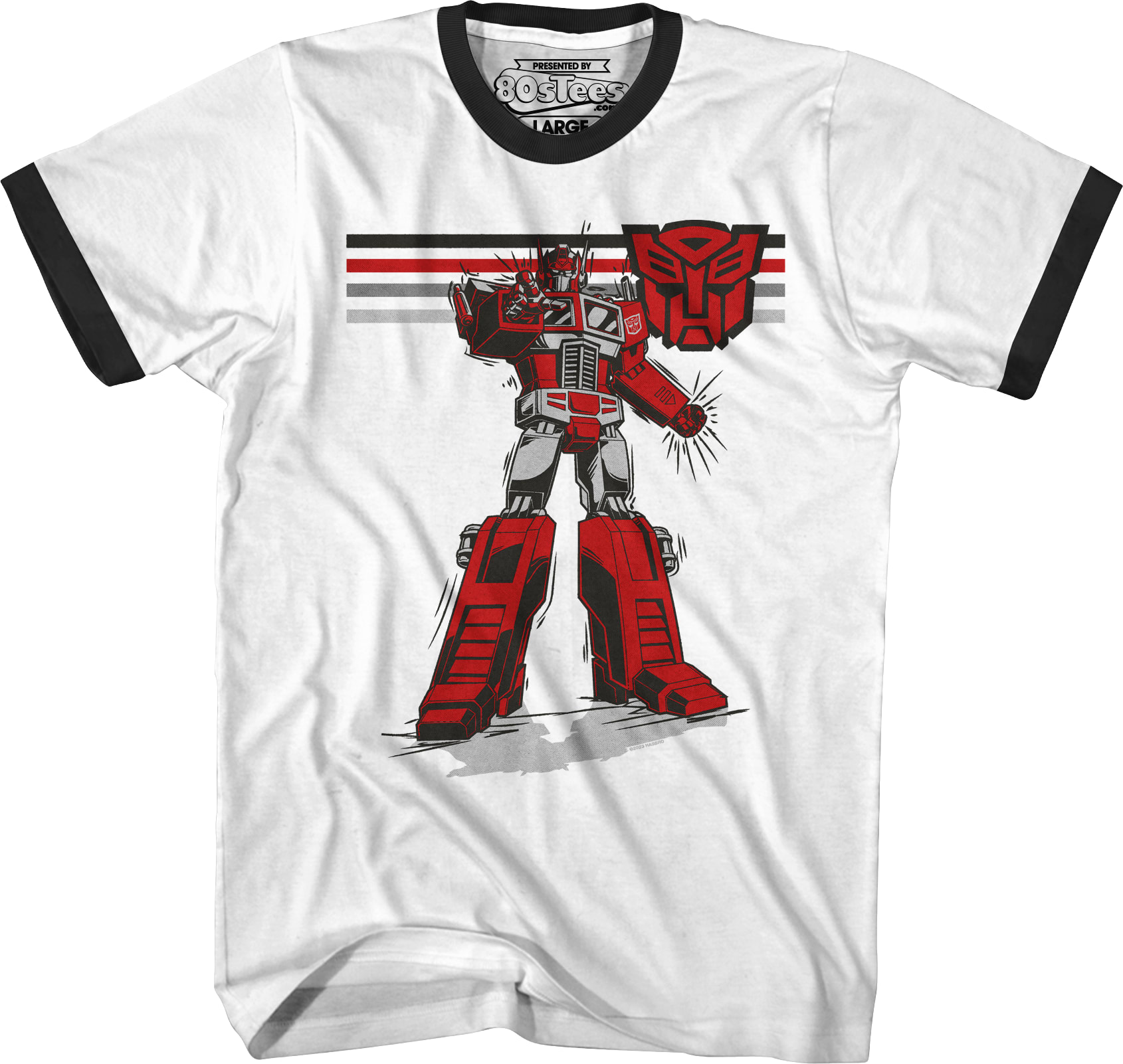 Retro Optimus Prime Transformers Ringer Shirt