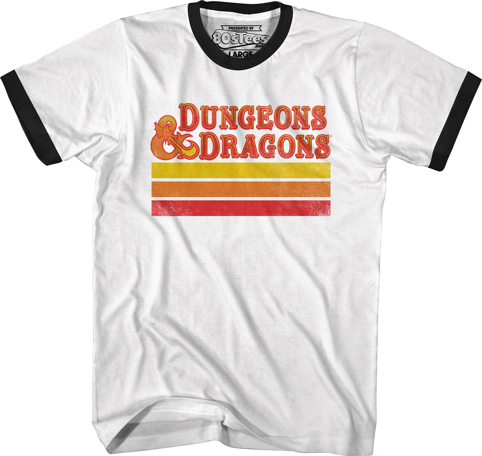 Retro Stripes Dungeons & Dragons Ringer Shirt