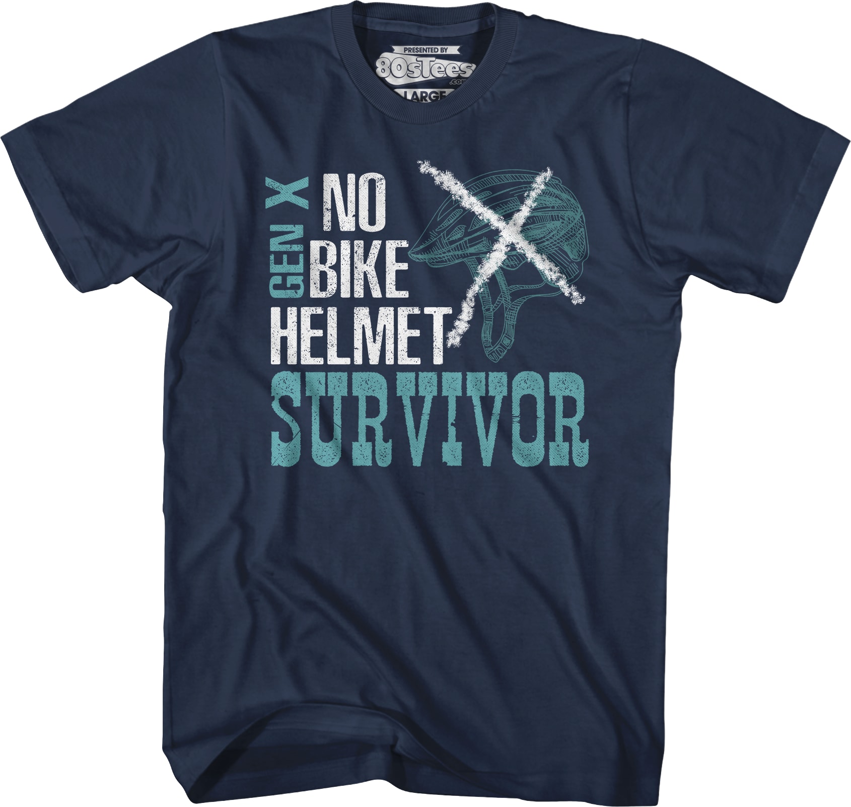 No Bike Helmet Survivor T-Shirt