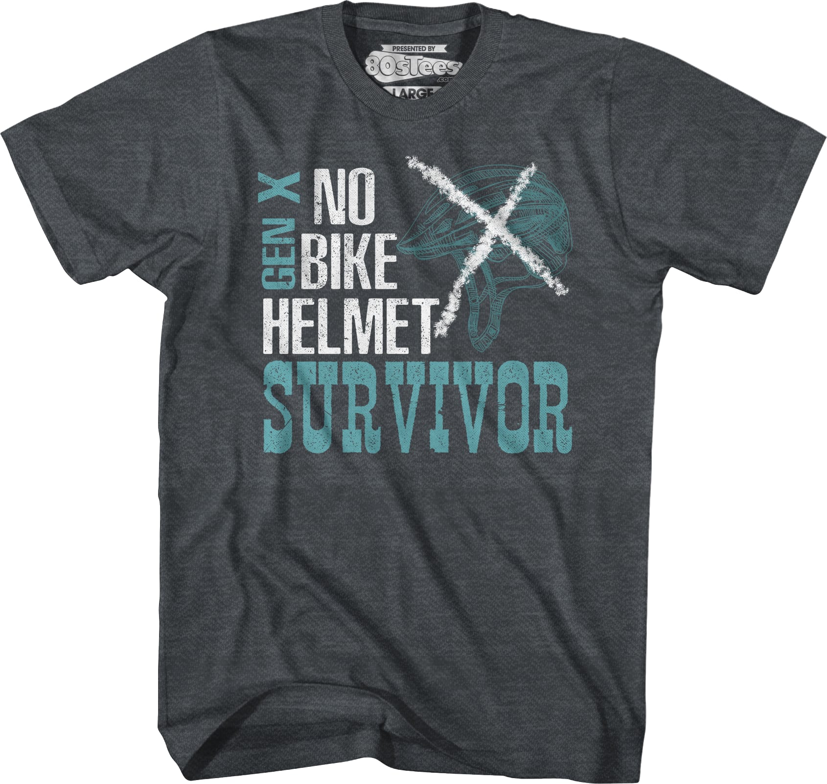 No Bike Helmet Survivor T-Shirt