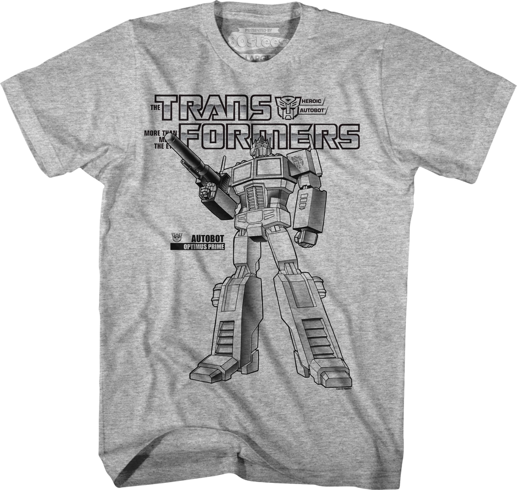 Black and White Optimus Prime Transformers T-Shirt