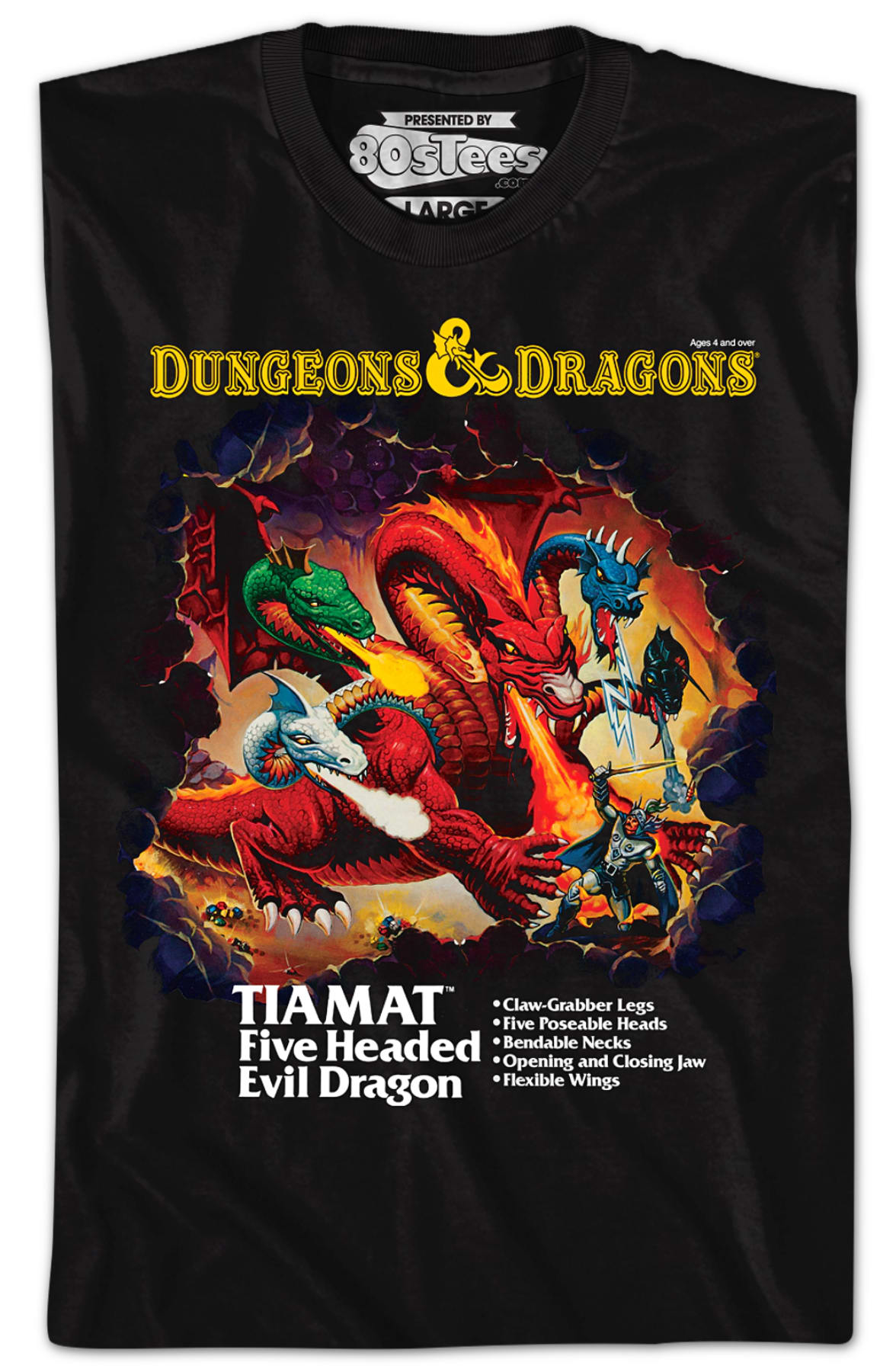 Tiamat Box Art Dungeons & Dragons T-Shirt Tiamat Box Art Dungeons & Dragons T-Shirt