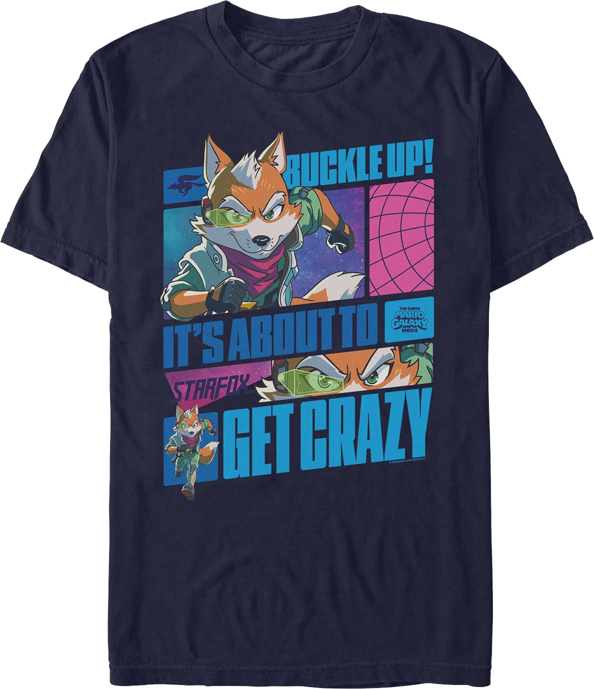 Buckle Up Super Mario Galaxy Movie Star Fox T-Shirt