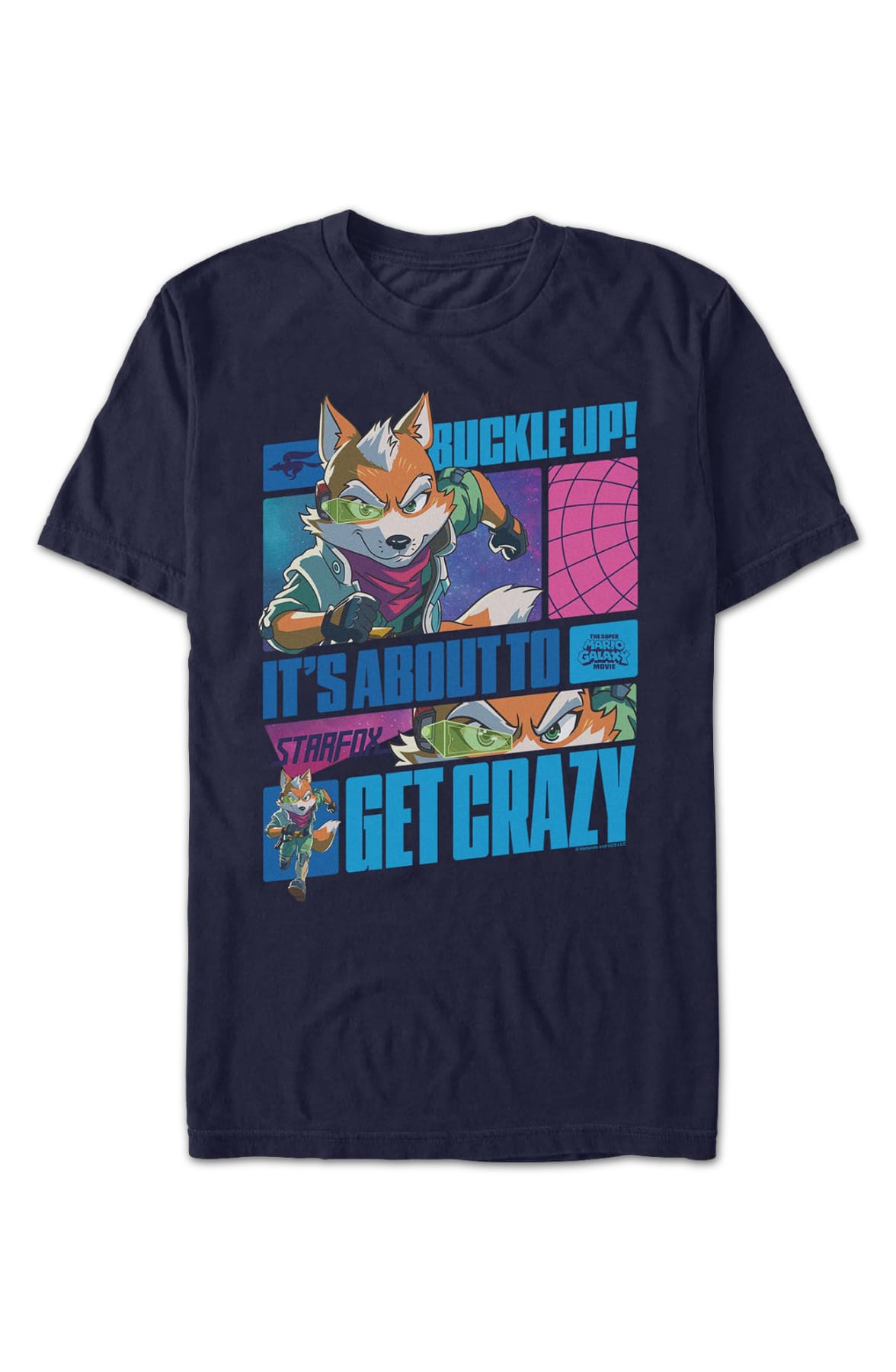 Buckle Up Super Mario Galaxy Movie Star Fox T-Shirt Buckle Up Super Mario Galaxy Movie Star Fox T-Shirt