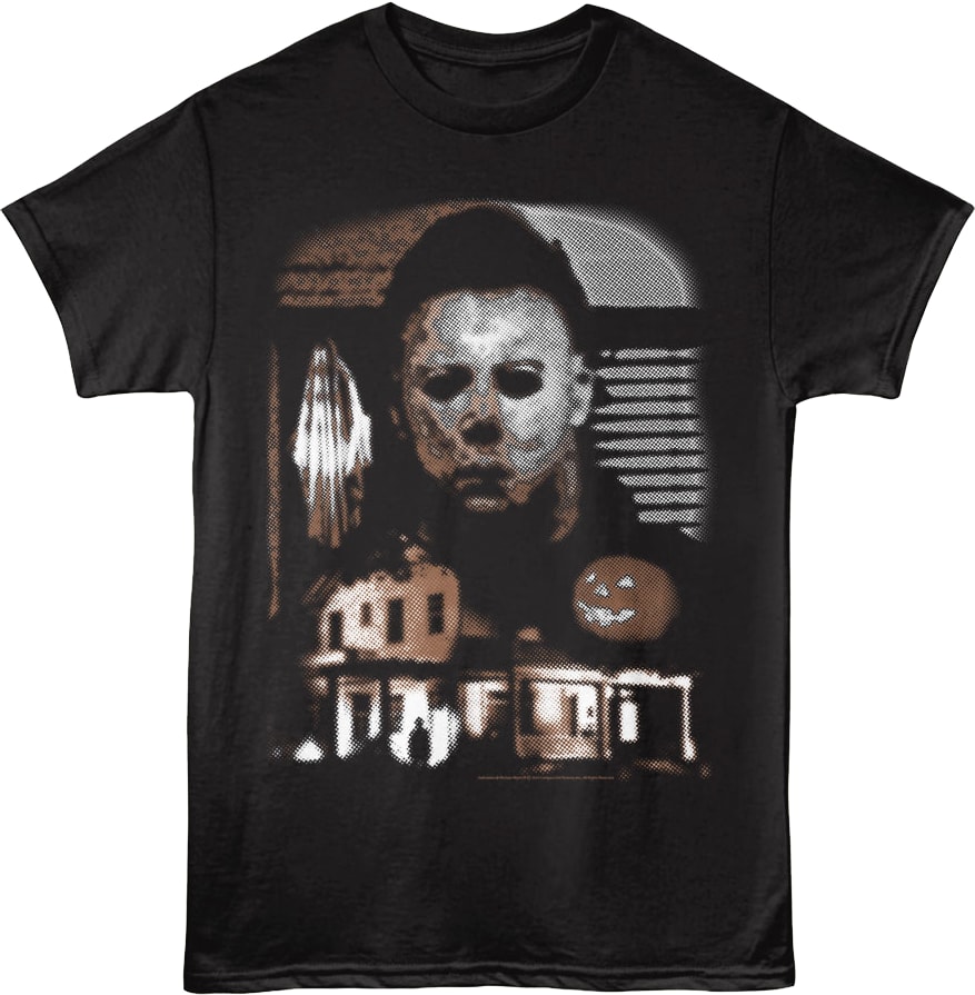 Front & Back Michael Myers Collage Halloween T-Shirt