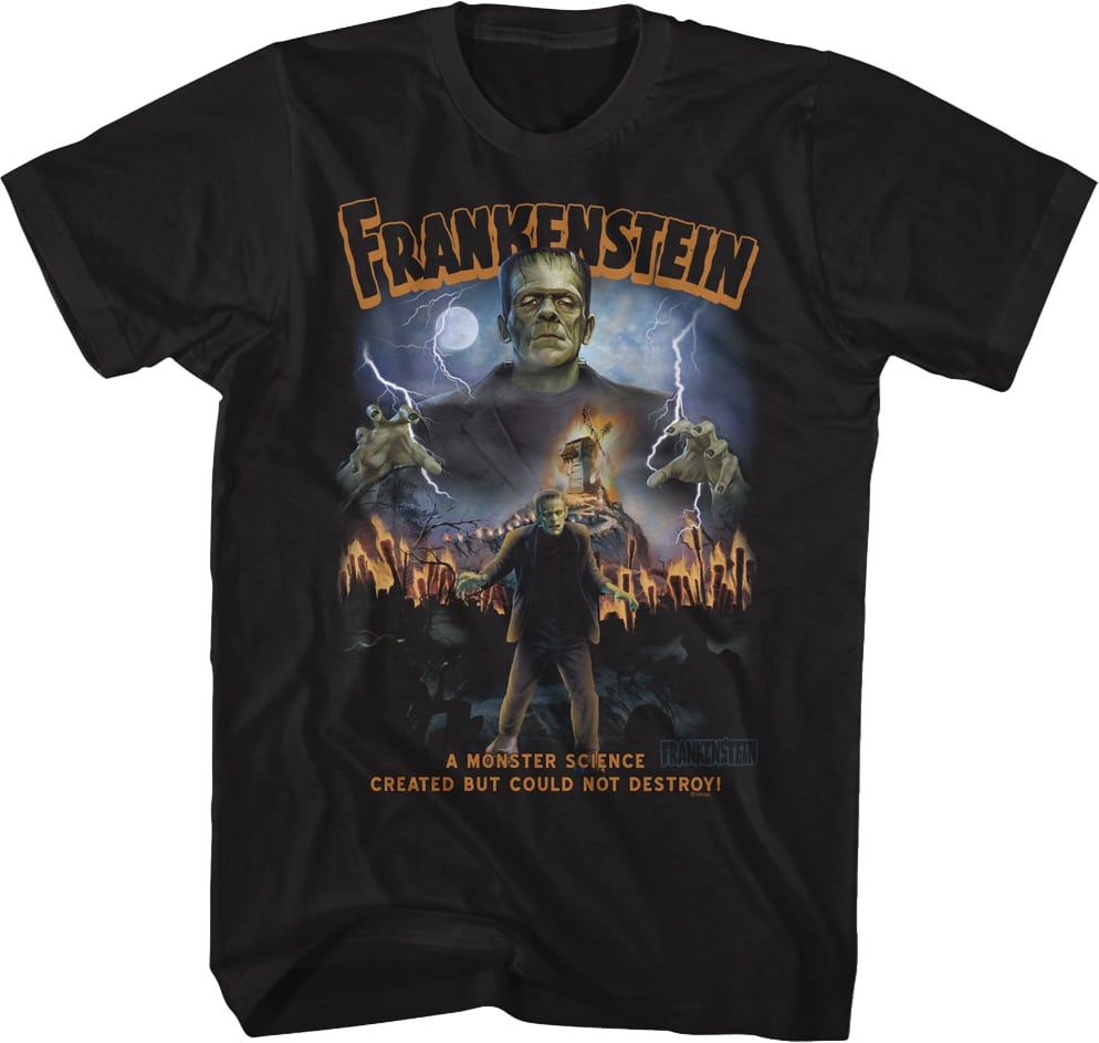 A Monster Science Created Frankenstein T-Shirt A Monster Science Created Frankenstein T-Shirt