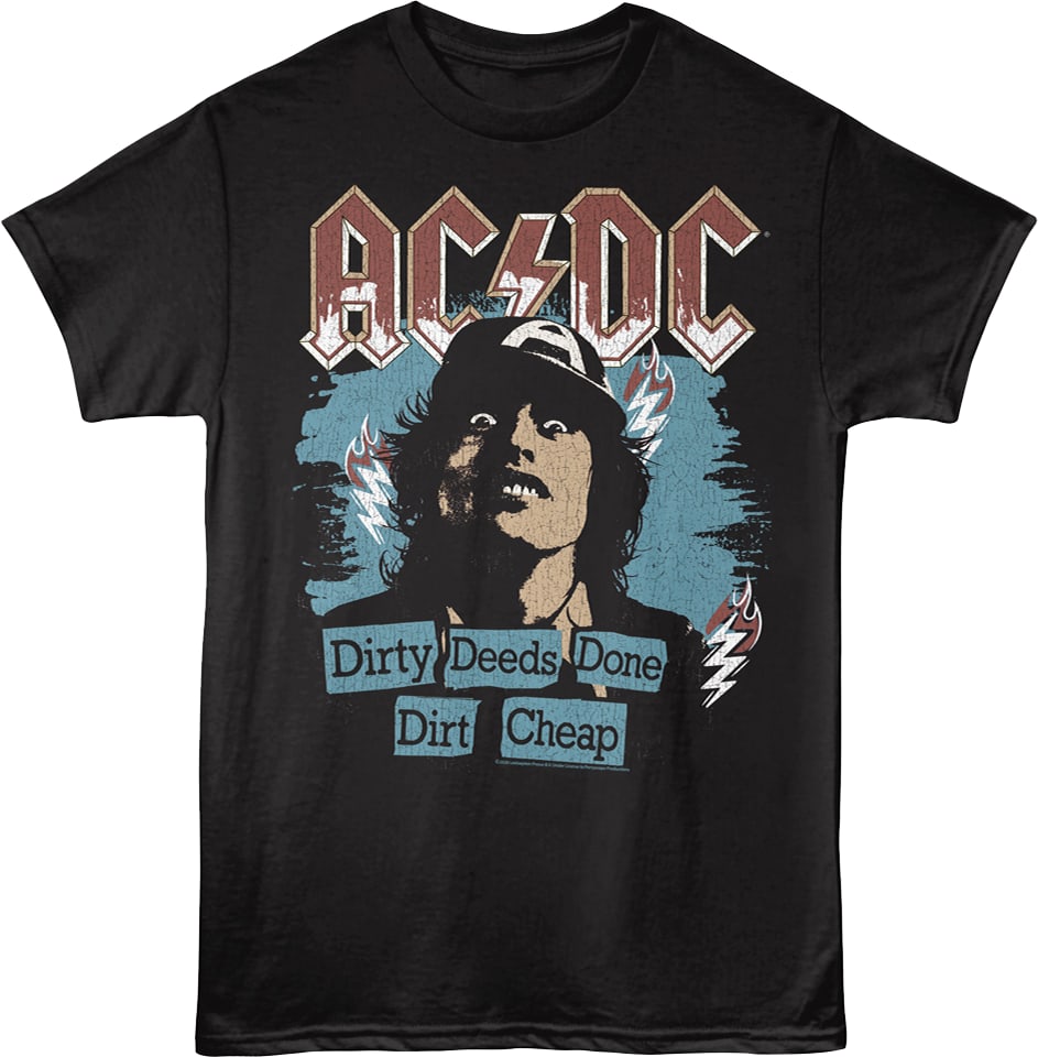 Angus Young Dirty Deeds Done Dirt Cheap ACDC T-Shirt