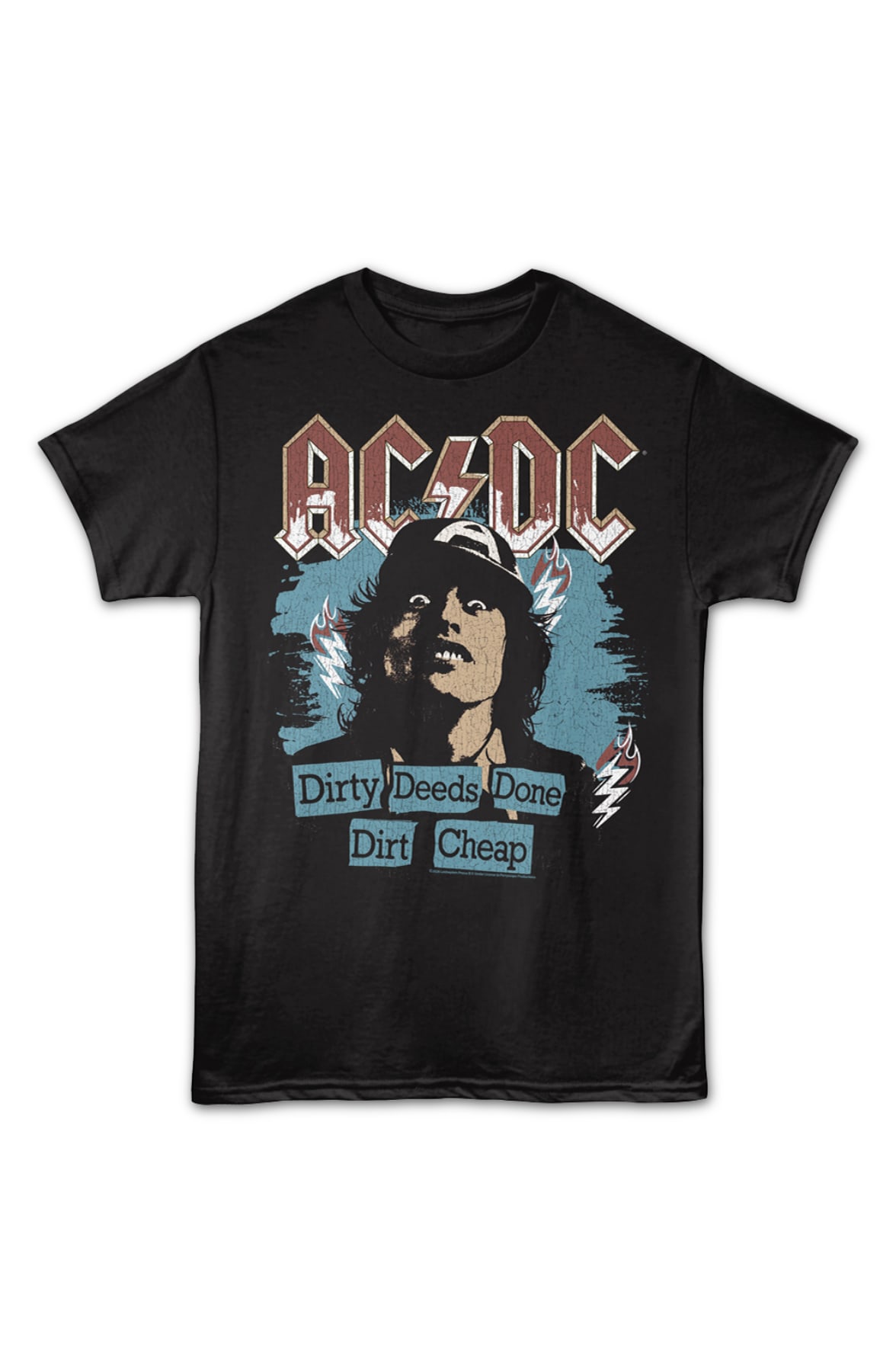 Angus Young Dirty Deeds Done Dirt Cheap ACDC T-Shirt Angus Young Dirty Deeds Done Dirt Cheap ACDC T-Shirt