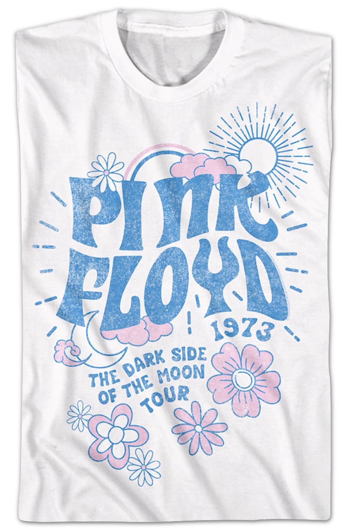 Dark Side of the Moon Flowers Pink Floyd T-Shirt