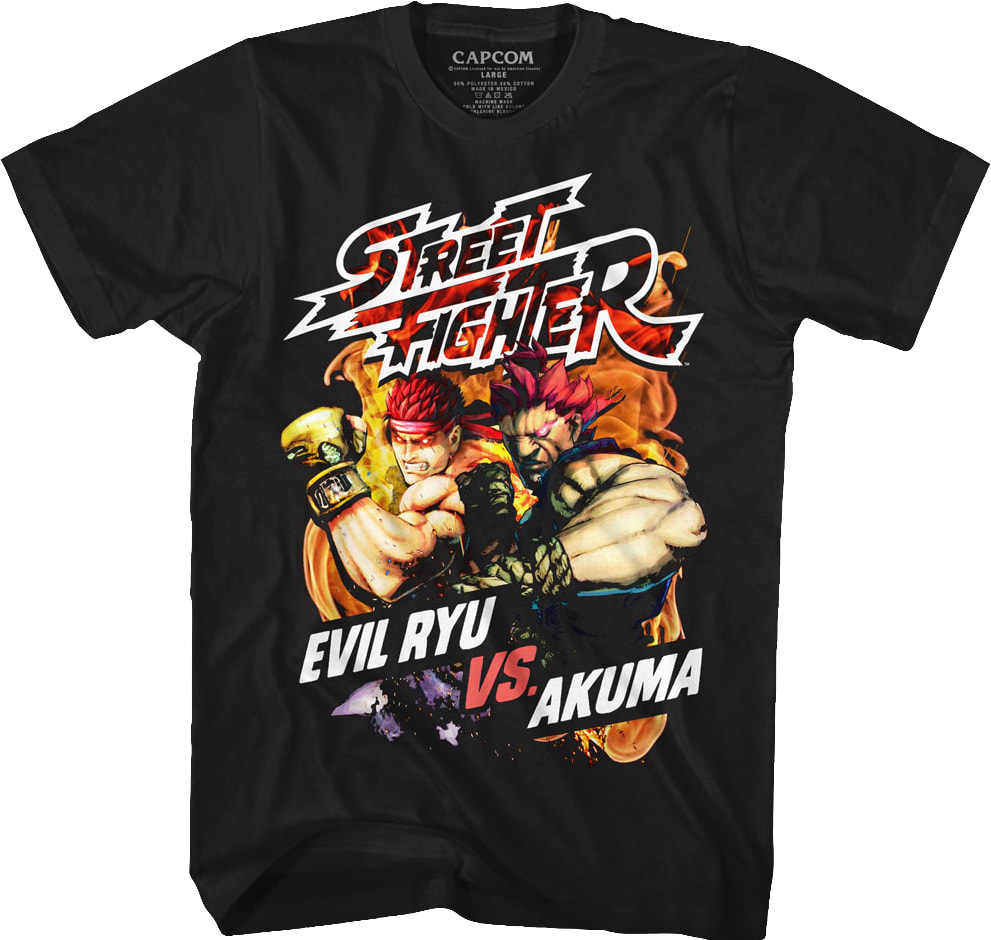 Evil Ryu vs Akuma Street Fighter T-Shirt