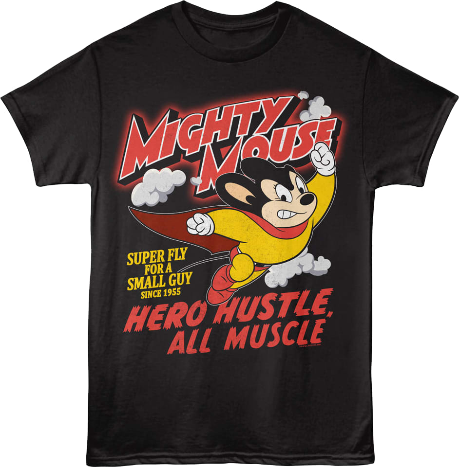 Hero Hustle All Muscle Mighty Mouse T-Shirt