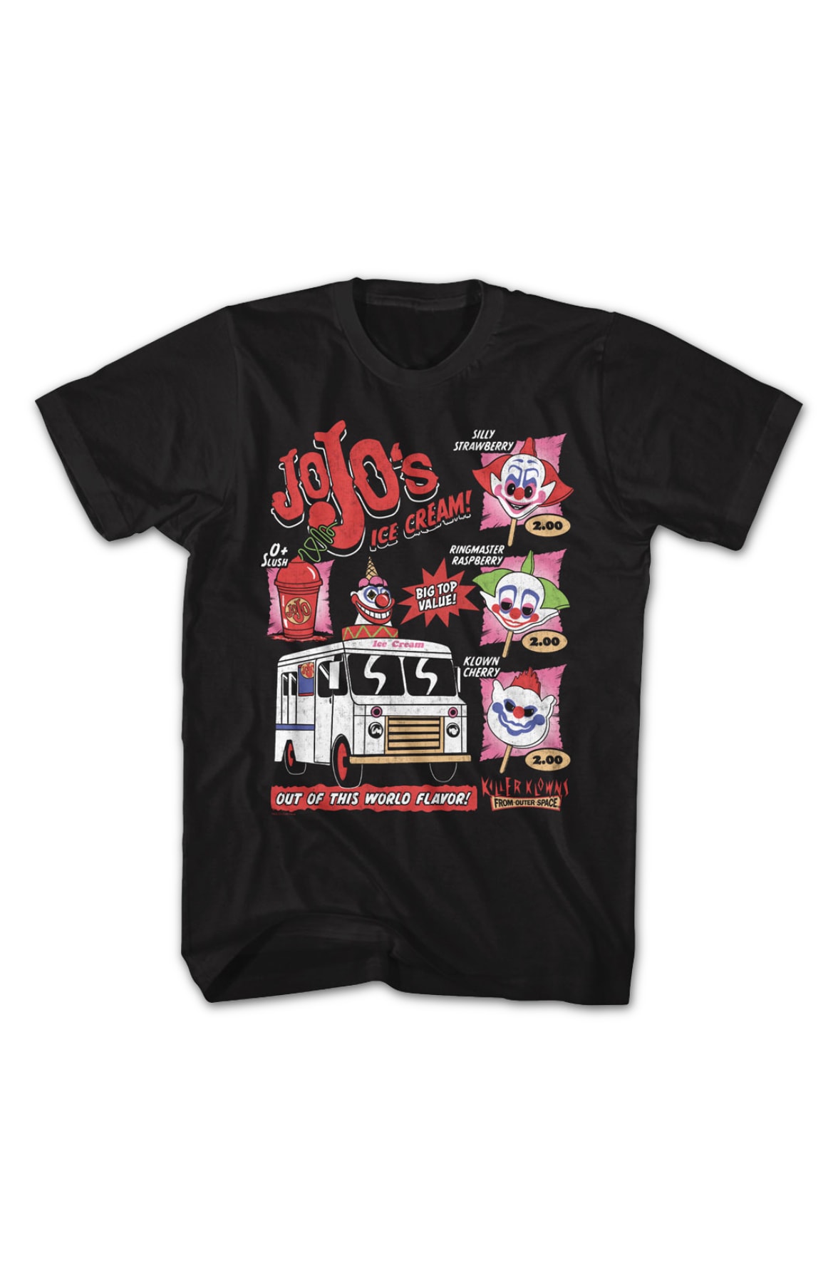Jojo's Ice Cream Flavors Killer Klowns From Outer Space T-Shirt