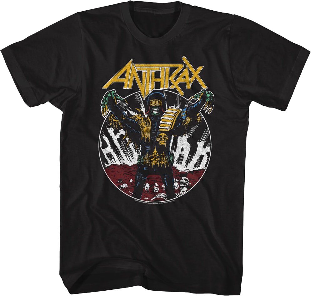 Judge Dredd Zombie Anthrax T-Shirt