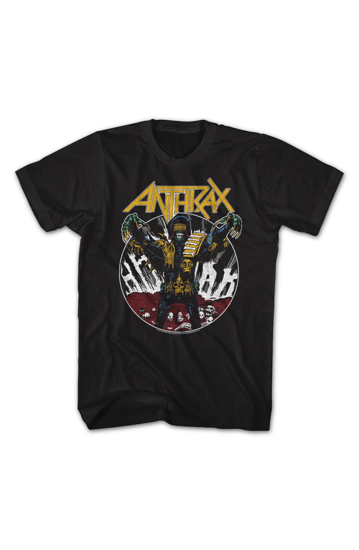 Judge Dredd Zombie Anthrax T-Shirt Judge Dredd Zombie Anthrax T-Shirt