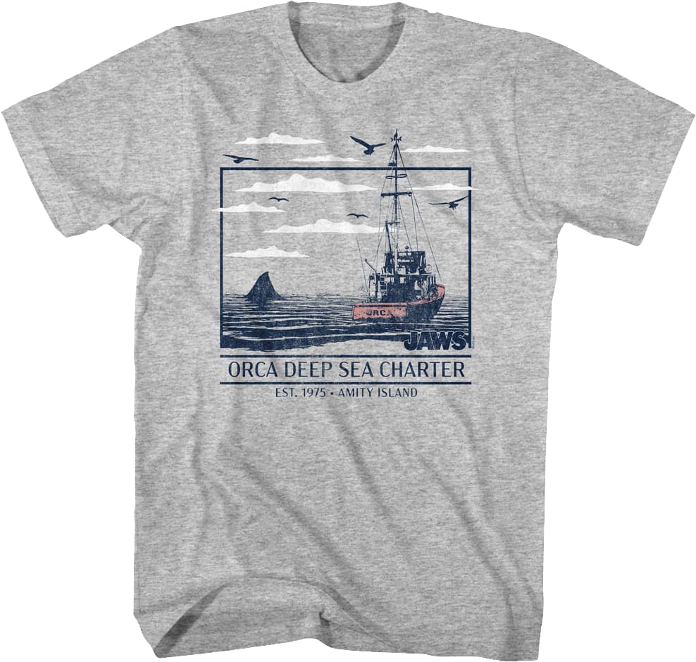 Orca Deep Sea Charter Amity Island Jaws T-Shirt