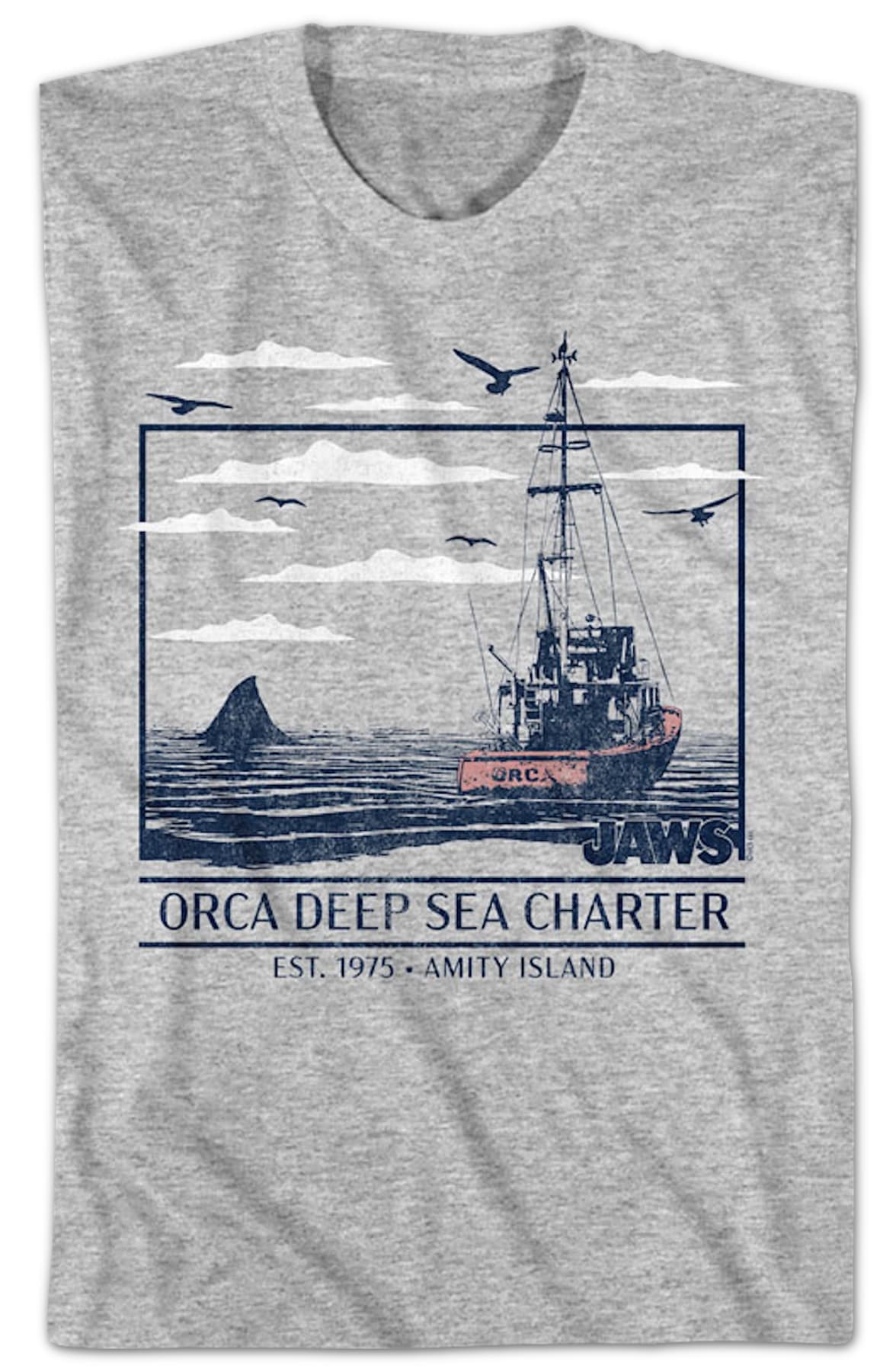 Orca Deep Sea Charter Amity Island Jaws T-Shirt