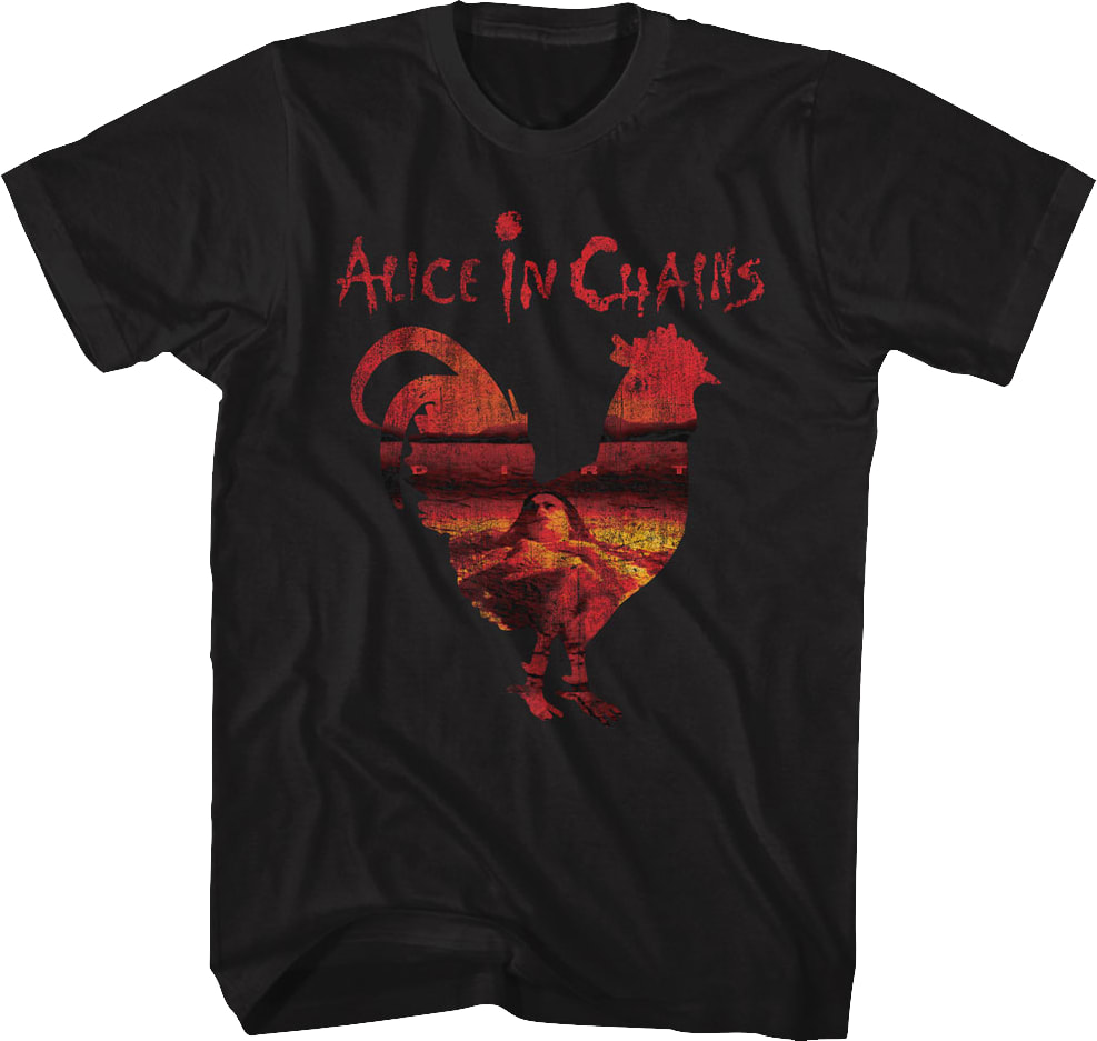 Rooster Silhouette Alice In Chains T-Shirt