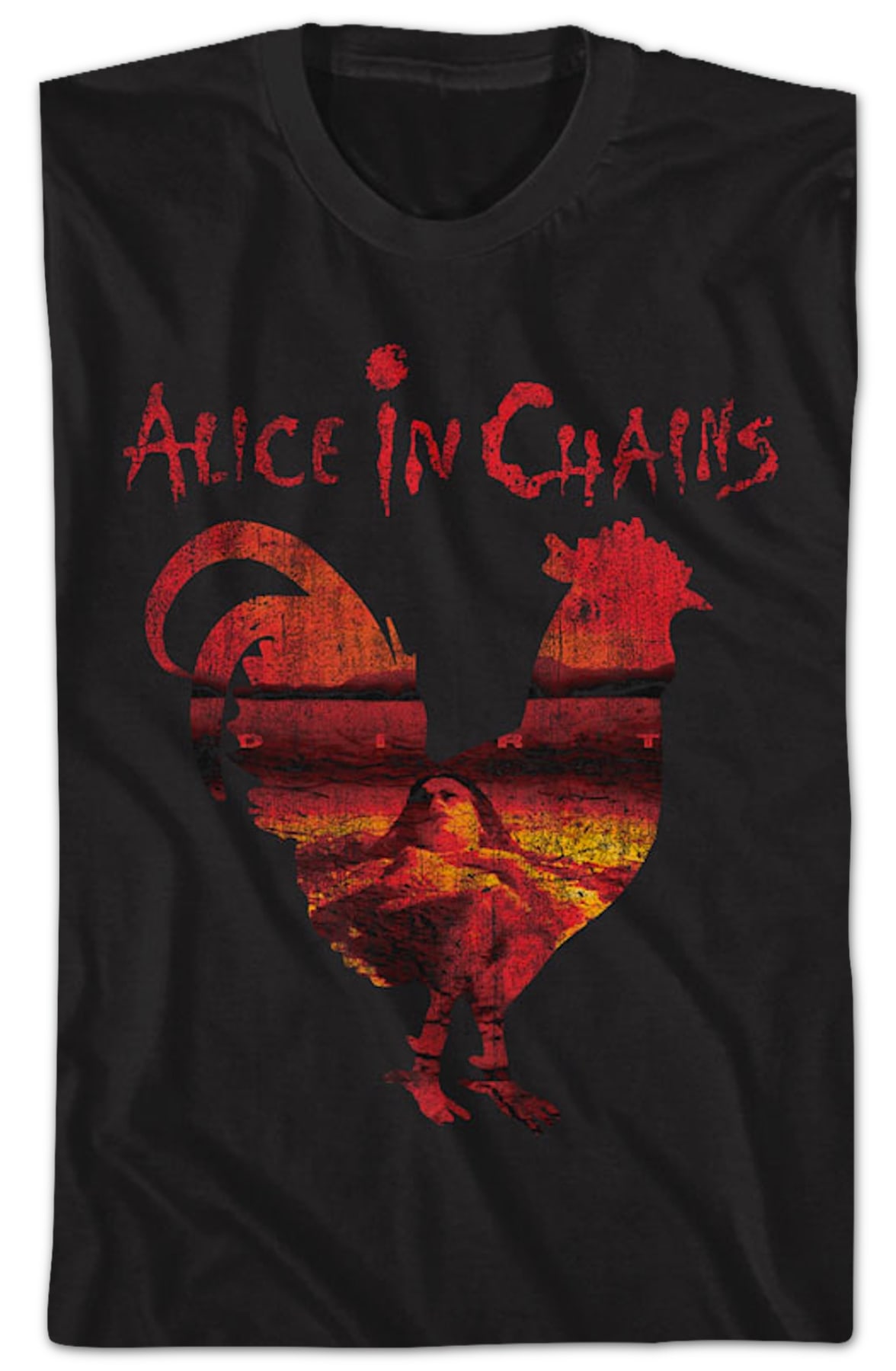 Rooster Silhouette Alice In Chains T-Shirt