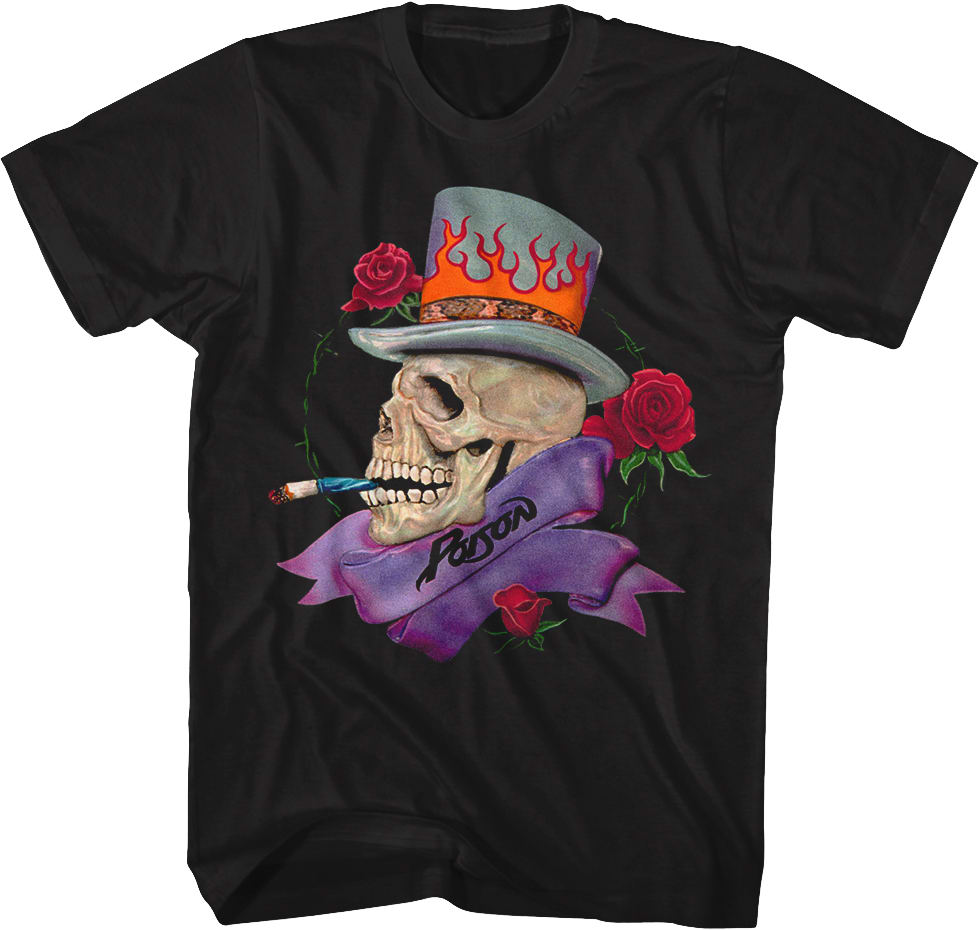 Smoking Skull Poison T-Shirt