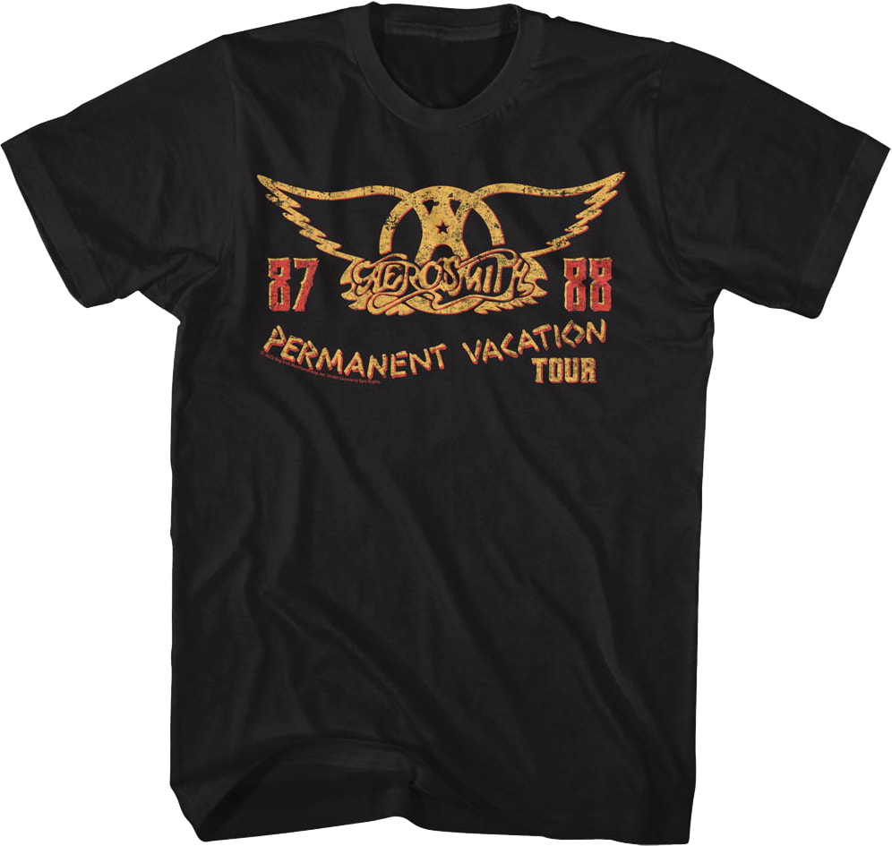 87-88 Permanent Vacation Tour Aerosmith T-Shirt