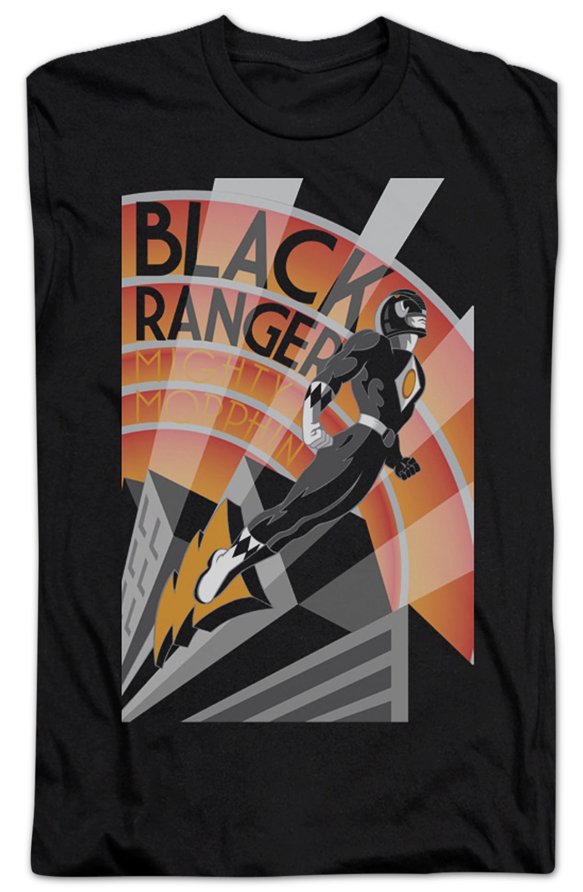 Black Ranger Poster Mighty Morphin Power Rangers T-Shirt Black Ranger Poster Mighty Morphin Power Rangers T-Shirt