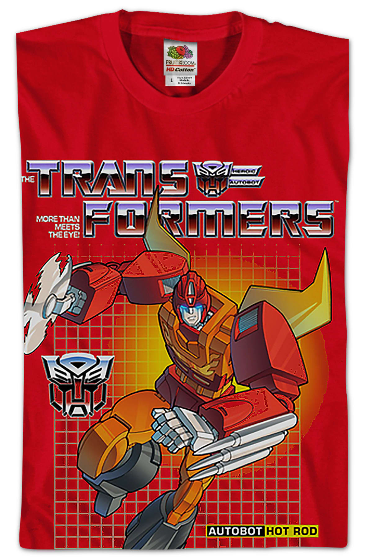 Autobot Hot Rod Transformers T-Shirt Autobot Hot Rod Transformers T-Shirt