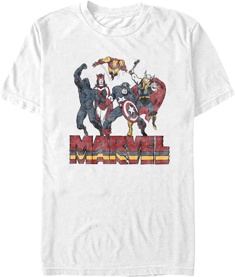 Avengers Fighting Poses Marvel Comics T-Shirt
